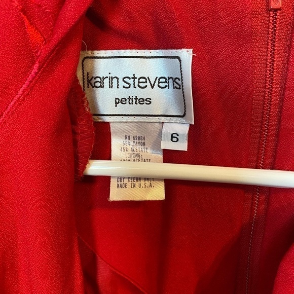 Vintage Red Blazer Dress , 80s Or 90s Fashion, Satin Cami, Women Sz Large, Retro - Picture 4 of 10